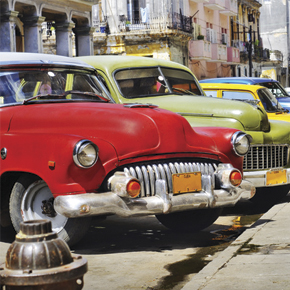 Classic cars on our Cuba student travel program